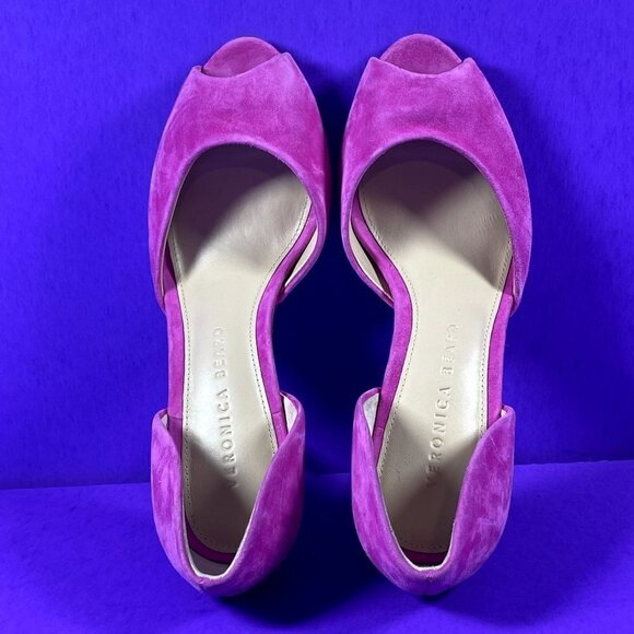 Veronica Beard Women's Pink Gadot Peep Toe Pumps Shoe Size 6 - Picture 5 of 10